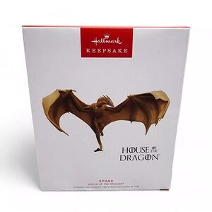 Hallmark Keepsake House of the Dragon Syrax Figure Ornament HBO NEW!